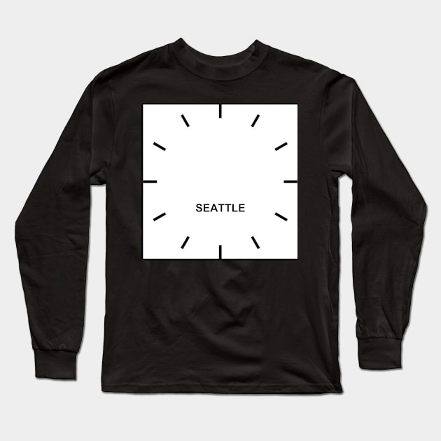 SEATTLE Time Zone Wall clock Long Sleeve T-Shirt by ghjura